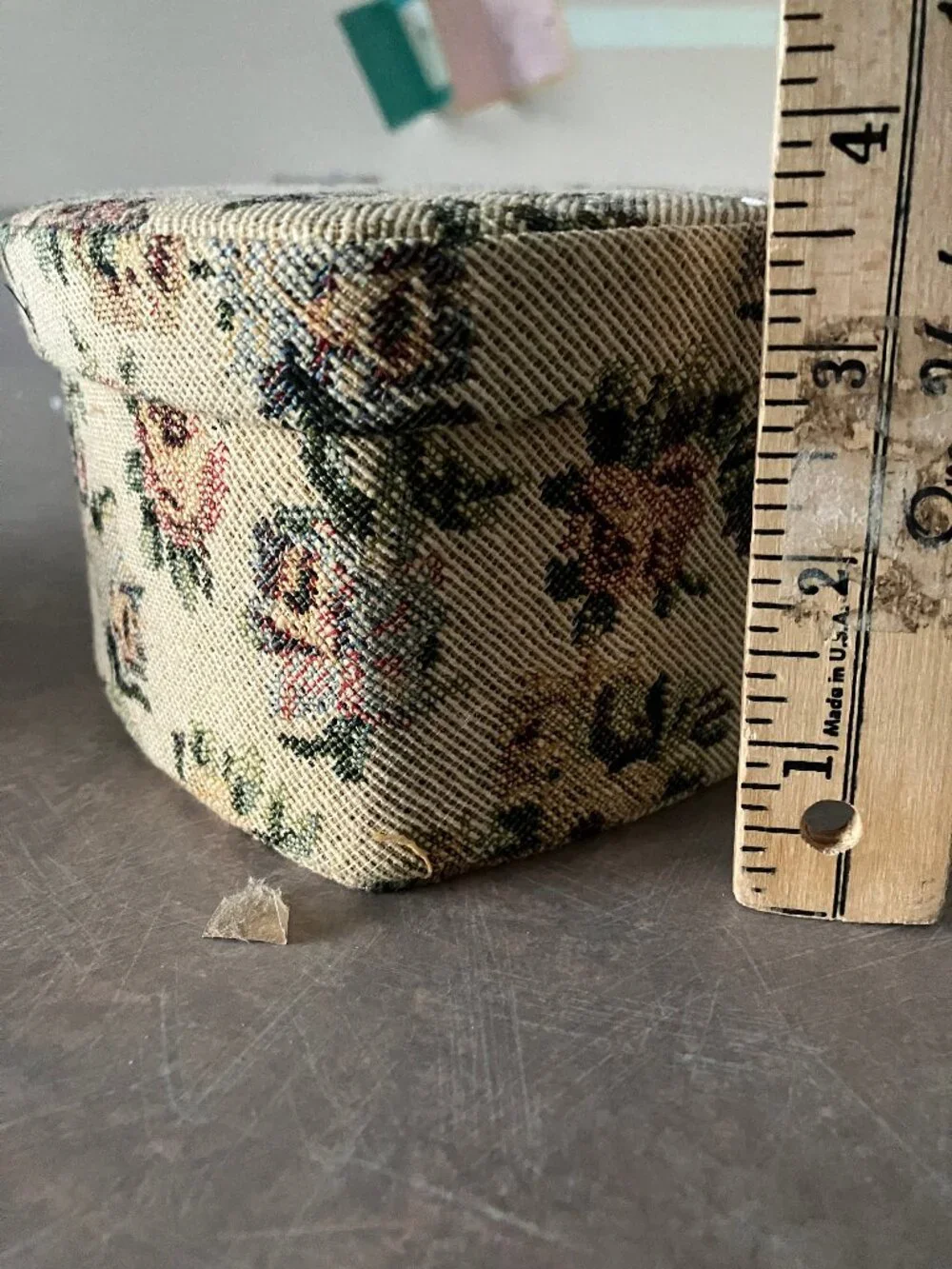 Vintage 1980s Heart-Shaped Embroidered/Needlepoint 3 Nesting Box Set